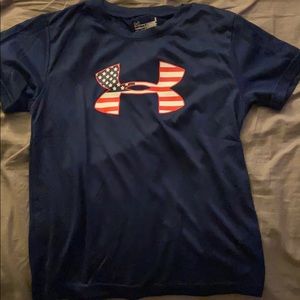 UA youth boys American flag shirt